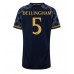Tanie Strój piłkarski Real Madrid Jude Bellingham #5 Koszulka Wyjazdowej dla damskie 2023-24 Krótkie Rękawy